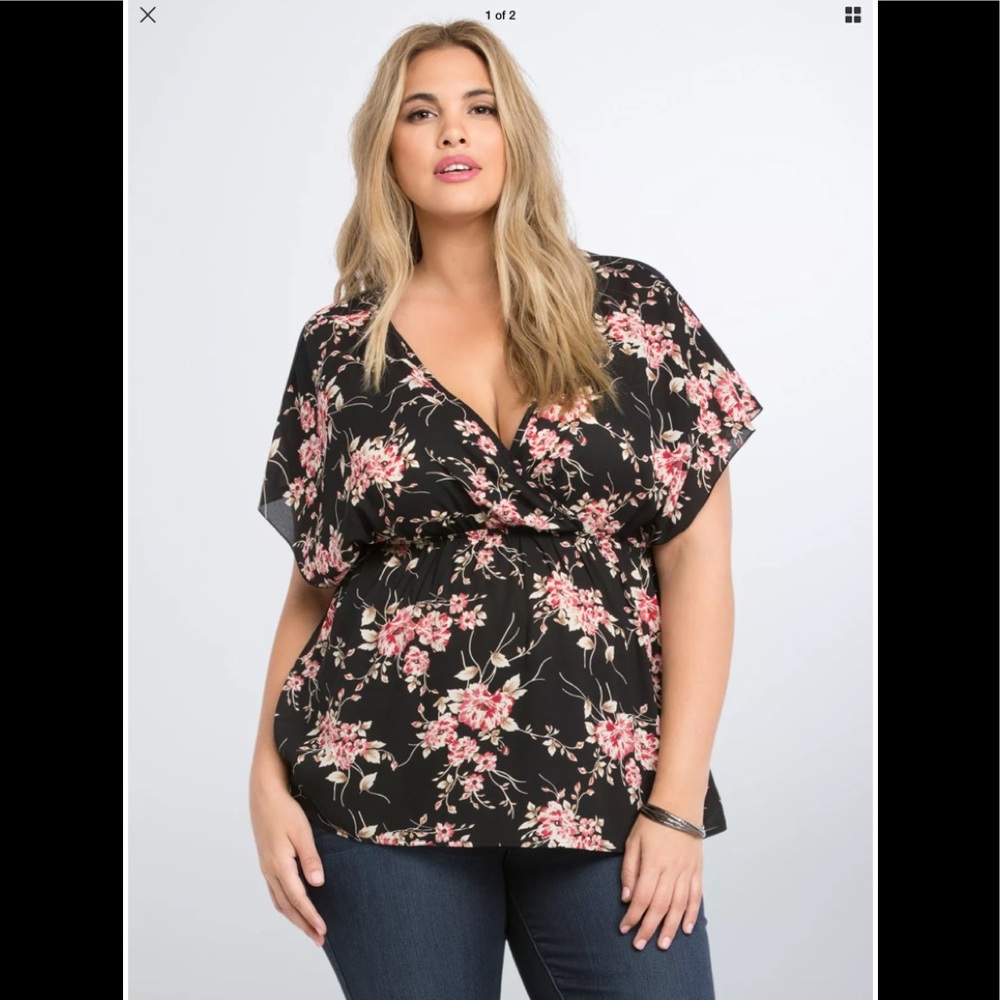 Torrid Indie Glam Floral Print Surplice